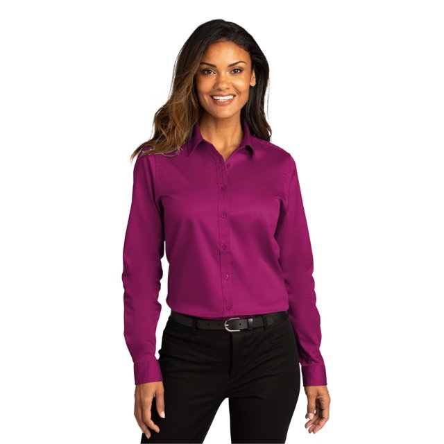 Port Authority Chemise à Manches Longues SuperPro React en Sergé pour Femmes - LW808