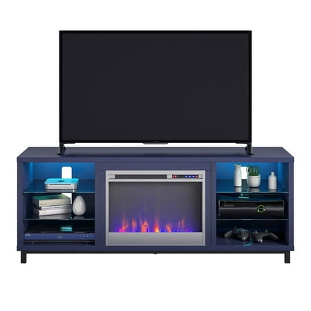 Ameriwood Home Lumina Deluxe Fireplace TV Stand for TVs up ...