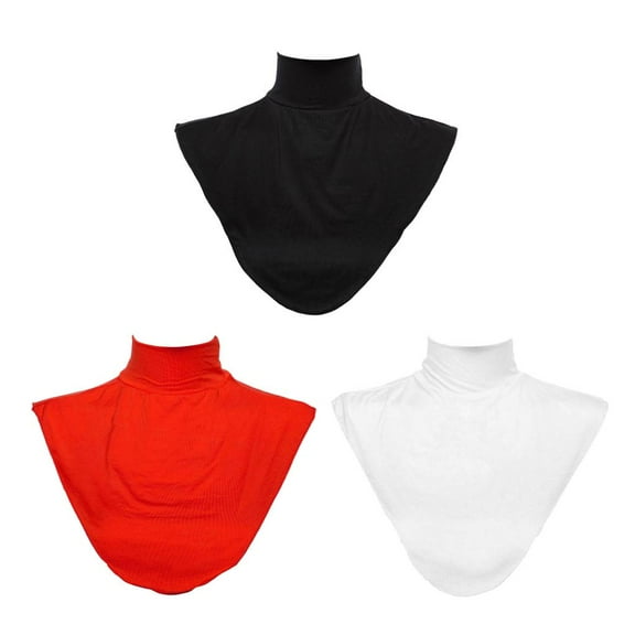 Segolike 3 Pieces Collar, Elastic Detachable Turtleneck Blouse False Collar, Perfectly Tucked a Coat, Sweater, Dress or Cardigan