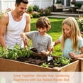 thumbnail image 6 of Atilioo Wooden Raised Garden Bed with Legs, 34x18x30 Inch Elevated Reinforced Planter Box for Backyard, Patio, Balcony w/ Liner, Brown, 6 of 9