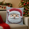 thumbnail image 2 of Costeam Christmas Decorative Pillow Covers 17.7x17.7 Inches, Soft Fabric with Hidden Zipper, Ideal for Home Decor, Perfect Xmas Holiday Pillow Cases, 2 of 7