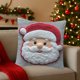 thumbnail image 1 of Fundas de almohada navideñas de 45x45 cm (17,7x17,7 pulgadas), fundas decorativas con tela suave y cremallera oculta para decoración del hogar. Funda de almohada de algodón., 1 of 7