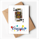 thumbnail image 1 of Patron de juego naipes fichas utensilios Sobre de la Carta de felicitación de la tarjeta de matrimonio, 1 of 4