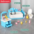 thumbnail image 4 of Juego de muebles TAKIHON Dollhouse, 56 piezas, juguetes de cocina y baño, 4 of 7