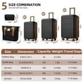 thumbnail image 2 of Luggage Sets 5 Piece with Duffel Bags, Hardside Expandable Suitcases with Spinner Wheels, 2 of 6