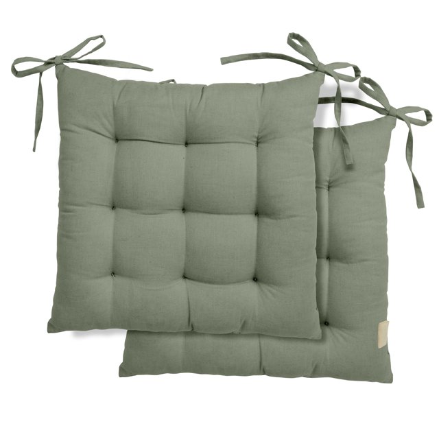 Vargottam Set of 2 Comfortable Chair Pads Seat Cushion with Full-Length Ties for Non-Slip Support Polyester Filling for Dining | Office | Kitchen Reduces Pressure & Washable