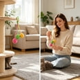 thumbnail image 7 of FEOLGEHLY Hanging Cotton Rope Ball Cat Toy - Natural Braid Teething Chew Toy for Indoor Cats, Cage-Mountable Interactive Plaything for Multi-Pet Households, Washable and Durable (Green), 7 of 7