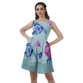 thumbnail image 1 of Moomaya Robe en Dentelle Style Vintage pour Femmes, Robe Courte d'Été Décontractée en Coton Imprimé, 1 of 4