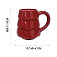 thumbnail image 3 of Christmas Tree Ceramic Mug, Cute Xmas Tree Shaped Coffee Cup, Holiday Drinking Mug for Hot Chocolate Tea Milk Gift for Family Home Party, 3 of 7