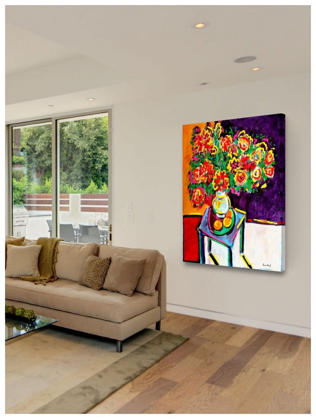 "Bouquet Rouge" by Wayne Ensrud Painting Print on Canvas