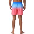 thumbnail image 3 of INSPIRE CHIC Men's Contrast Color Gradient Elastic Waist Summer Drawstring Beach Shorts 28 Blue Red, 3 of 6