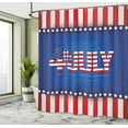 thumbnail image 5 of Ambesonne 4th of July Shower Curtain, America Flag Pattern, 69"Wx75"L, Multicolor, 5 of 5