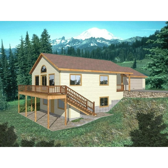 001-3047: Country Craftsman 3 Bed, 3 Bath Luxury Home Plan, 1899 Sq Ft: Full Blueprints with License to Build by Home Plan Marketplace - Lesuto