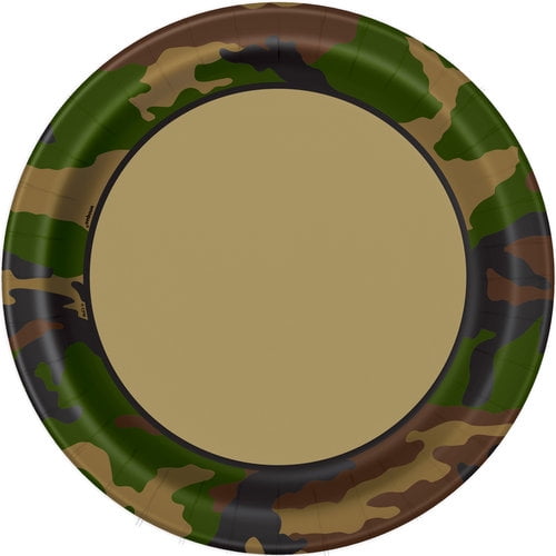 9" Military Camo Party Plates, 8ct