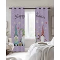 thumbnail image 2 of Happy Easter Blackout Curtains 45 Inches Long, Kitchen Black Out Window Treatments, Cute Gnomes Eggs Spring Daisy Flowers Purple Thermal Insulated Lined Drapes for Small Window with Grommet 42"x45", 2 of 8