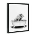 thumbnail image 2 of Stupell Industries Bear In A Tub Funny Animal Bathroom Drawing Jet Black Framed Floating Canvas Wall Art, 24x30, by Rachel Neiman, 2 of 5