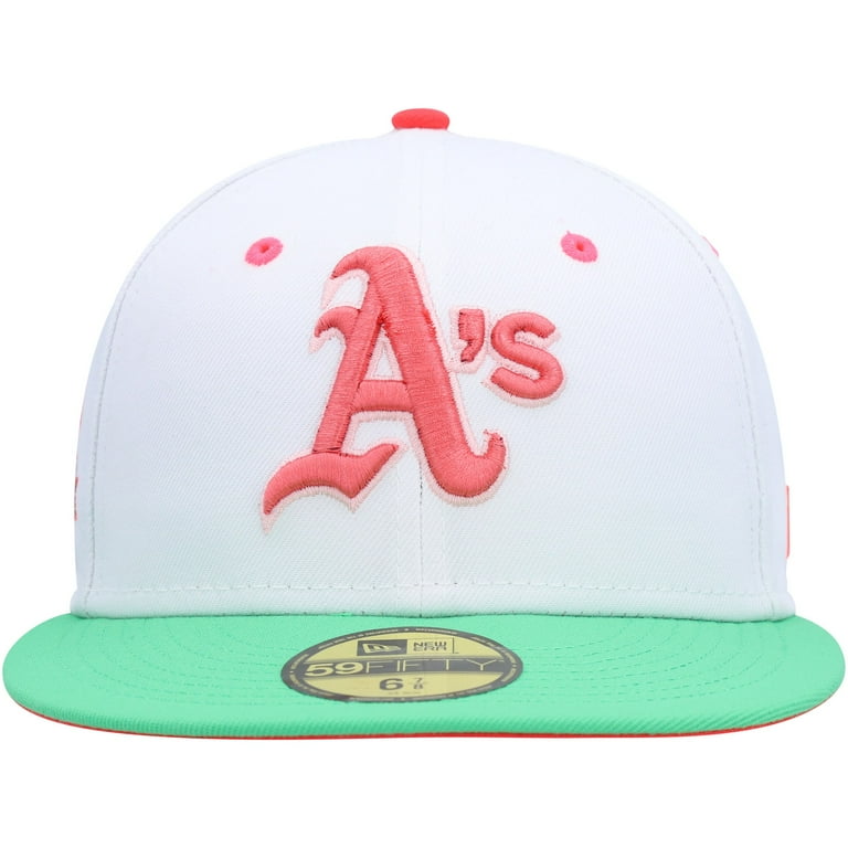 Men's New Era White/Green Oakland Athletics Watermelon Lolli 59FIFTY Fitted  Hat 