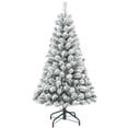thumbnail image 1 of Árbol de Navidad Liguanow de 4 pies cubierto de nieve con 233 puntas de rama, 1 of 4