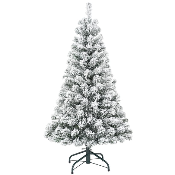 Árbol de Navidad Liguanow de 4 pies cubierto de nieve con 233 puntas de rama