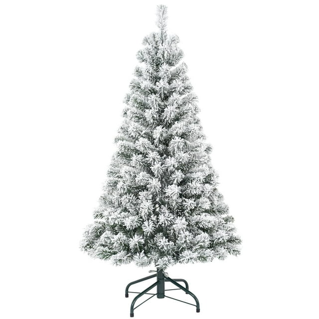 Árbol de Navidad Liguanow de 4 pies cubierto de nieve con 233 puntas de rama