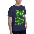 thumbnail image 2 of Bingfone Green Lightning Men'S Loose Fit Short-Sleeve Pocket T-Shirt, 2 of 7