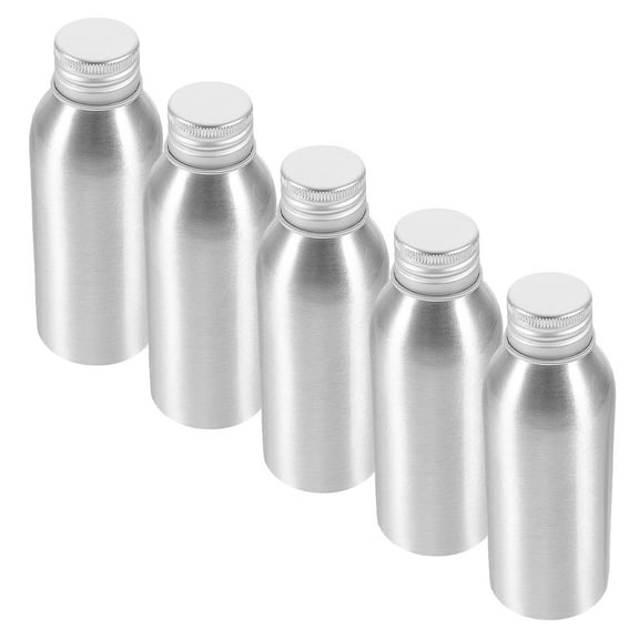 OATIPHO 5Pcs Aluminum Empty Bottles Leak Proof Refillable Travel Container for Cosmetics