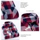 thumbnail image 4 of Camisa a cuadros con cuello vuelto para hombre, camisa a cuadros para hombre, camisa corta a cuadros para hombre, estética elegante, 4 of 5