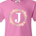 thumbnail image 4 of Inktastic Monogram Letter J Floral Rose Wreath Youth T-Shirt, 4 of 5