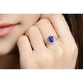 thumbnail image 2 of 1.50 Carat oval cut Sapphire and Diamond Antique Engagement Ring in 14k White Gold Sapphire and diamond engagement ring, 2 of 3