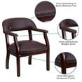 thumbnail image 5 of Flash Furniture Burgundy LeatherSoft Conference Chair with Accent Nail Trim, 5 of 12