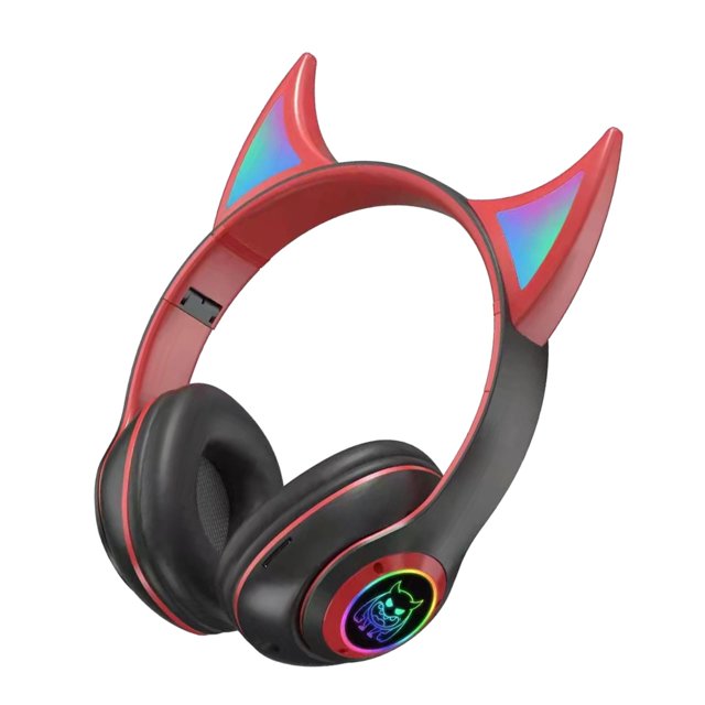 Auriculares supraaurales Plegables Deportes Universal Con cable Inalámbrico Modo dual de graves profundos Rosa negro