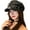 Black, variant on Women's Yacht Captain Cap Sailor Hat Rivet Studded Leather Newsboy Cabbie Beret Punk Rocker Cap Hat