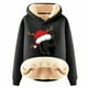 thumbnail image 1 of WILLBEST Sudadera con Capucha y Estampado Navideño de Mujer, con Espalda de Lana, Cálida, de Lana, Ideal para El Invierno Modelo 1087 XXXX-Grande, 1 of 4