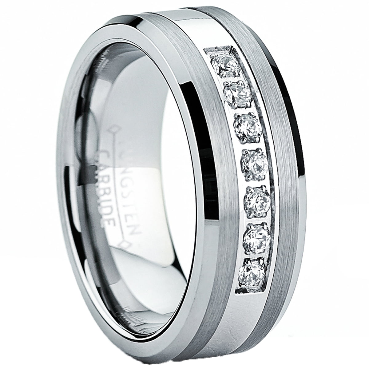 RingWright Co. - Tungsten Carbide Men's Engagement Wedding Band Ring ...