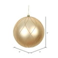 thumbnail image 2 of Vickerman 6" Café Latte Matte and Glitter Swirl Ball Ornament, 3 per Box, 2 of 4