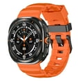 thumbnail image 5 of Band for Samsung Galaxy Watch Ultra 47mm (2025/2024), Soft Silicone Strap with Metal Buckle & Security Loops, Adjustable Breathable Anti-Scratch Wristband for Galaxy Watch Ultra 47mm, Orange, 5 of 5