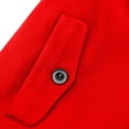 thumbnail image 6 of Oksale Womens Stand Up Collar Pea Coat Button Woolen Trench Coat Full Length Belted Overcoats Oversized Casual Fall Fahsion Outerwear 2025 Red S, 6 of 6