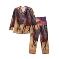 thumbnail image 1 of Fotbe a herd of horses Pijama de Hombre con Estampado de Manga Larga, Conjunto de 2 Piezas, Ropa de Dormir Suave y Cómoda con Bolsillos-Medium, 1 of 7