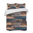 thumbnail image 2 of Quilts Twin Size, Vintage Wooden Soft Comforter Bedding Set for Bed, Farmhouse Retro Shabby Wood Lightweight Quilted Bedspread with Pillow Cover(2 Pieces) for All Season, 68x86 Inch, 2 of 6