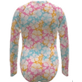 thumbnail image 4 of Wonder Nation Girls Printed Zip Rash Guard One-Piece Swimsuit with UPF50+, Sizes 4-18 & Plus, 4 of 5