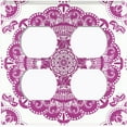 thumbnail image 5 of Metal Light Switch Plate Cover Mandala Pink White Flower Tile Pattern MDL065, 5 of 16