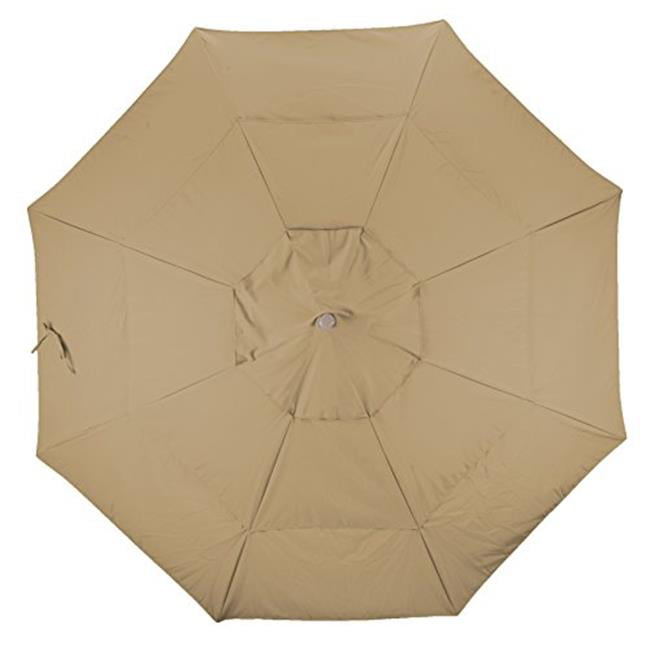 California Umbrella C1185476DWV 11 ft. Round Replacement Canopy Cover in Sunbrella Heather