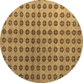 thumbnail image 1 of Ahgly Company Indoor Round Abstract Brown Modern Area Rugs, 5' Round, 1 of 4