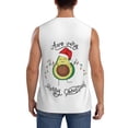 thumbnail image 4 of Fotbe Men's Avocado Merry Christmas Print Men's Sleeveless Muscle Tank Tops Casual T-Shirts for Gym Workout Beach-Large, 4 of 8
