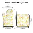 thumbnail image 3 of Xecao Lemon Potatoes Pattern Oven Mitts and Pot Holders Sets Heat Resistant Silicone Oven Mittens Extra Thicken Long Kitchen Cotton Oven Glove for Cooking, 3 of 7