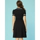 thumbnail image 3 of Vestido Elegante Allegra K para Mujer con Cuello Peter Pan con Volantes Negro S, 3 of 5