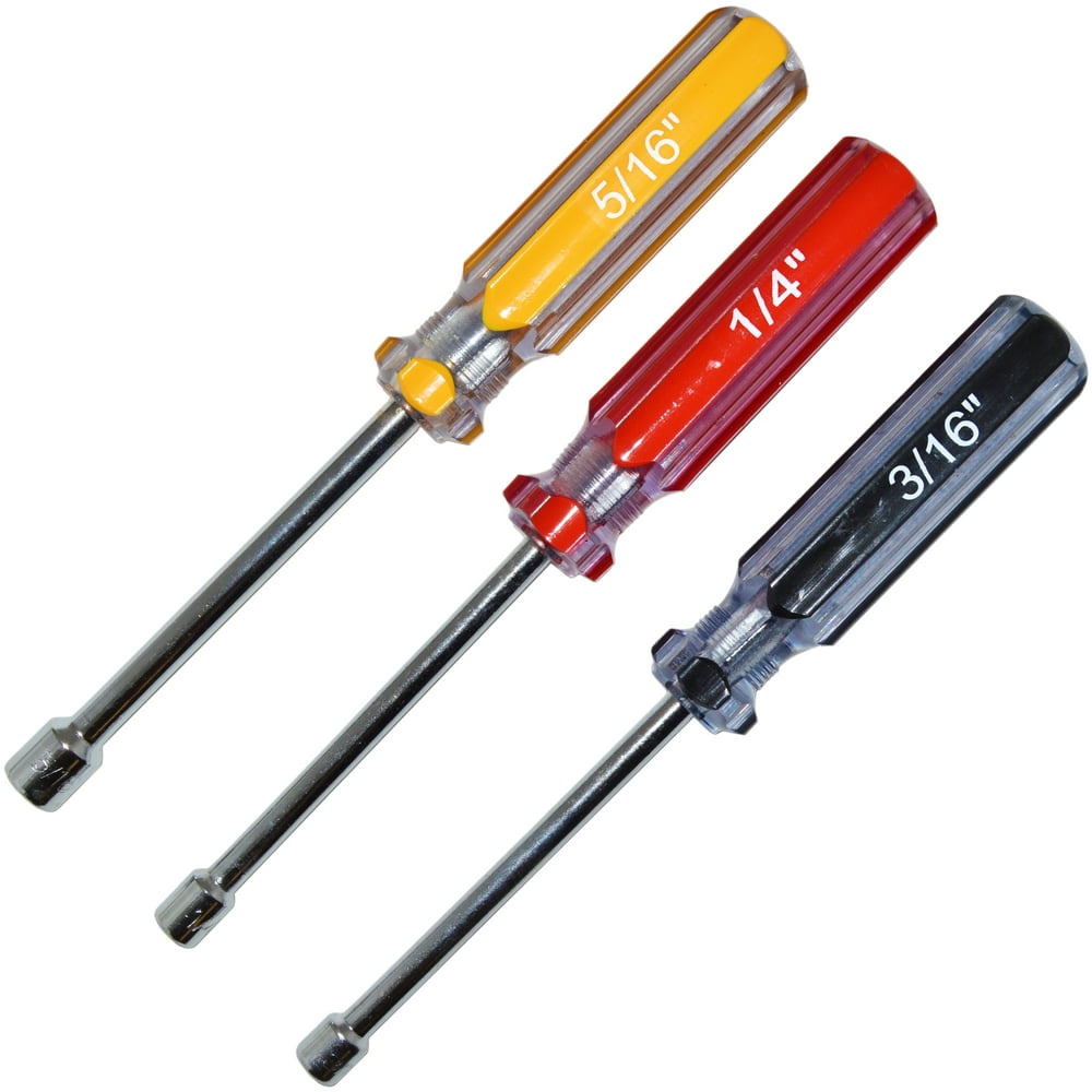 3 Piece Economy Nut Driver Set 3/16", 1/4", 5/16"