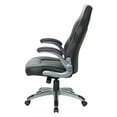 thumbnail image 3 of Orion Gaming Chair- Black Faux Leather -Purple Accents, 3 of 4
