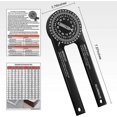 thumbnail image 2 of Protractor Miter Saw Ruler 7 Inch Aluminum Protractor Angle Measure Finder Angle Protractor Carpenter Protractor Tool For Carpentry,carpenters,plumber, 2 of 5