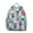 Greenish-blue-32, variant on Cute Dino Face Student Backpack – Watercolor Cartoon Dinosaur in Forest Print with Roaring Expression and Planet Abstract Aesthetic